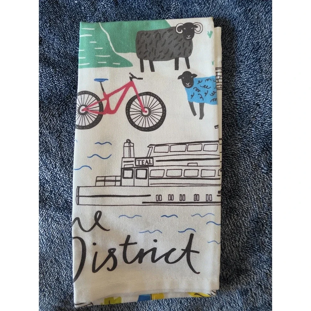 NWT Jessica Hogarth Tea Towel White Kitchen Towel Made in UK